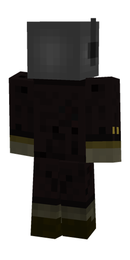 Black skin: body, back render