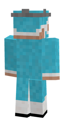Blue skin: body, back render