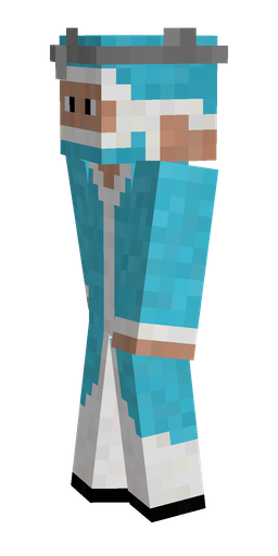 Blue skin: body, left side render