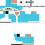 Blue skin: raw texture render