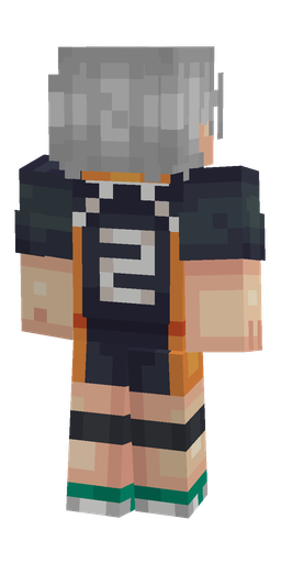 Blue skin: body, back render