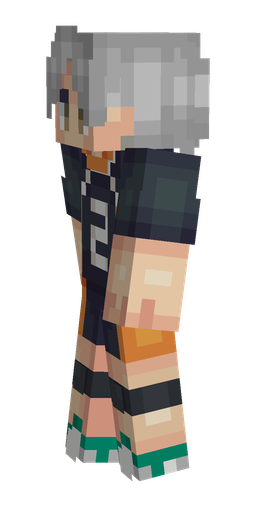 Blue skin: body, left side render
