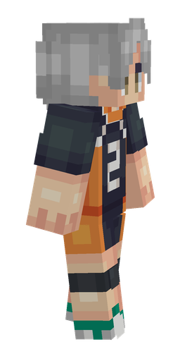 Blue skin: body, right side render