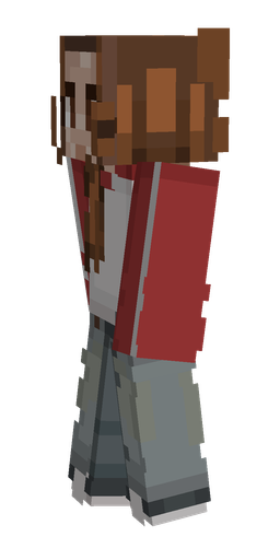 Brown skin: body, left side render
