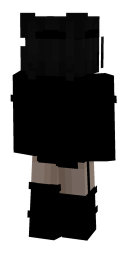 Black skin: body, back render