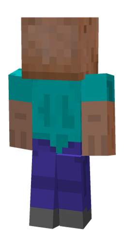 Blue skin: body, back render