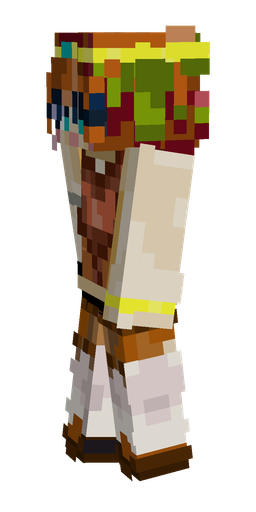 Brown skin: body, left side render
