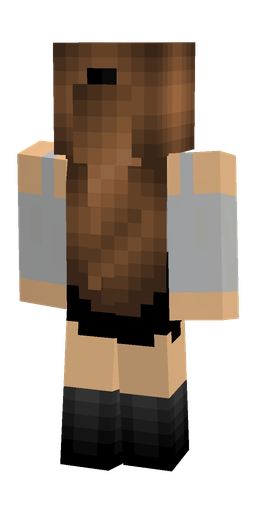 Black skin: body, back render