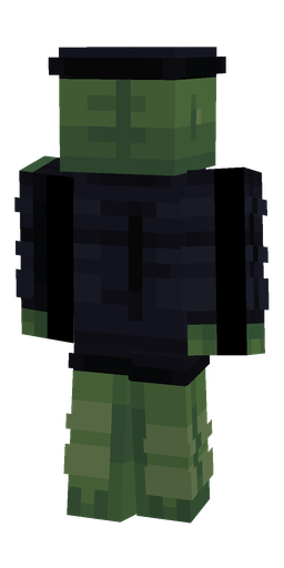 Black skin: body, back render