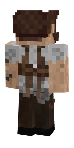 Brown skin: body, back render