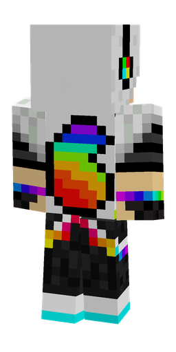 Black skin: body, back render