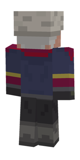 Black skin: body, back render