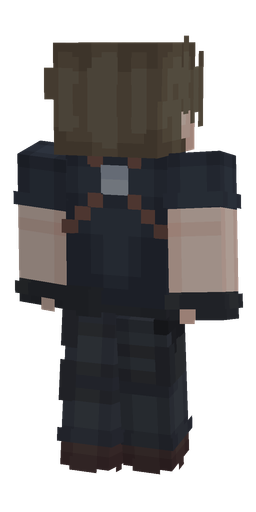 Black skin: body, back render