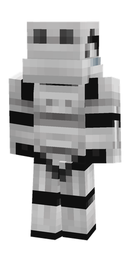 Black skin: body, back render