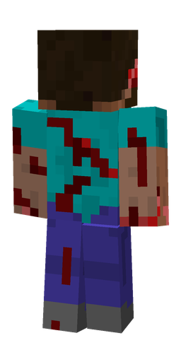 Black skin: body, back render
