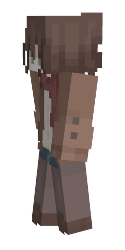 Brown skin: body, left side render