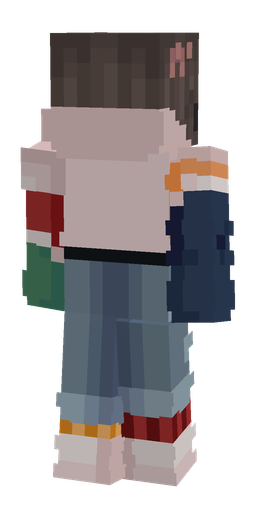 Black skin: body, back render