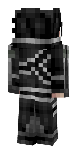 Black skin: body, back render