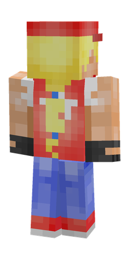 Blue skin: body, back render