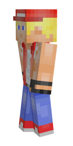 Blue skin: body, left side render