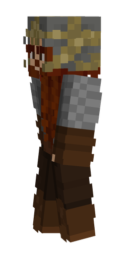 Brown skin: body, left side render