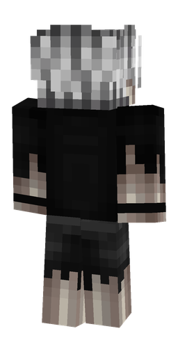 Black skin: body, back render