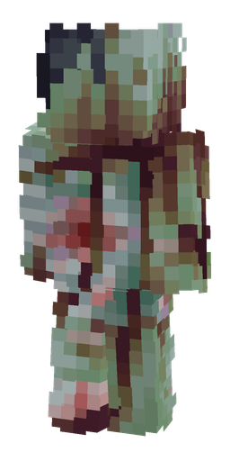 Green skin: body, back render