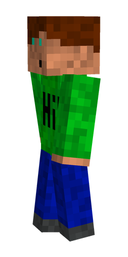 Blue skin: body, left side render