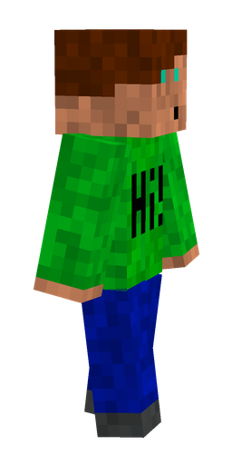 Blue skin: body, right side render