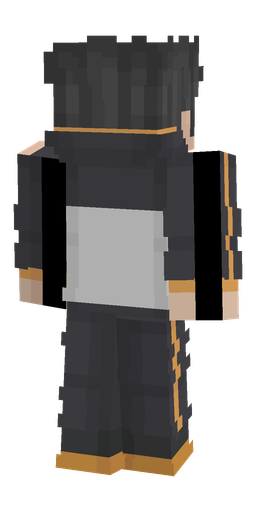 Black skin: body, back render