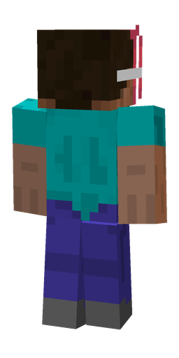 Blue skin: body, back render