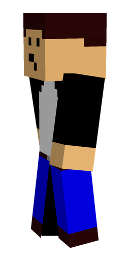 Black skin: body, left side render