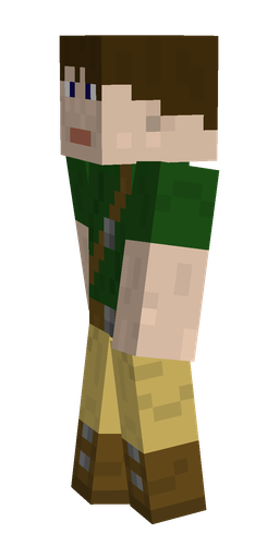 Brown skin: body, left side render
