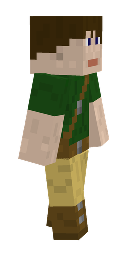 Brown skin: body, right side render