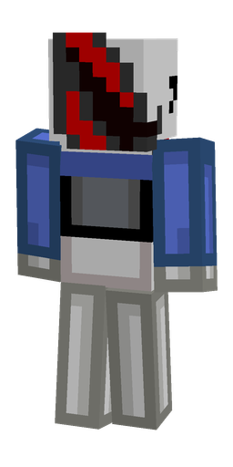 Blue skin: body, back render