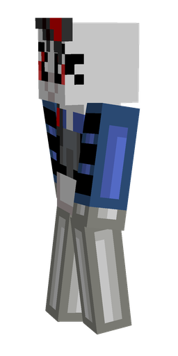 Blue skin: body, left side render