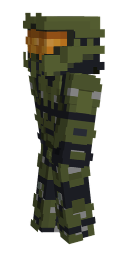 Black skin: body, left side render