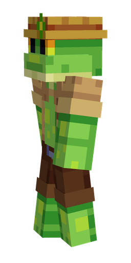 Brown skin: body, left side render