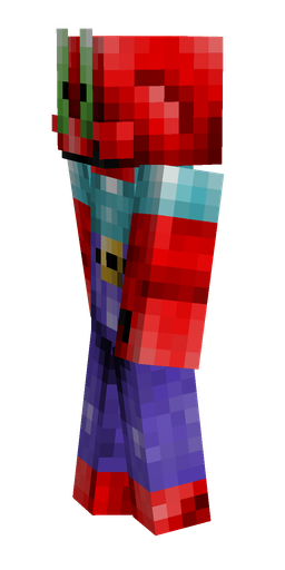Blue skin: body, left side render