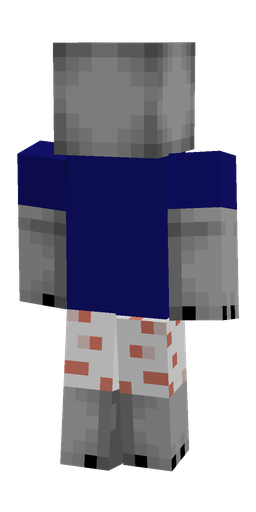 Blue skin: body, back render