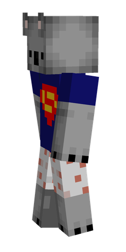 Blue skin: body, left side render