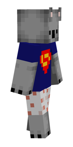 Blue skin: body, right side render