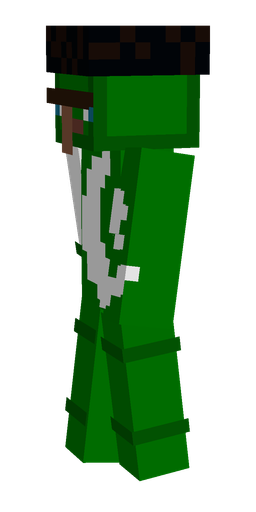 Green skin: body, left side render