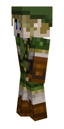 Brown skin: body, left side render