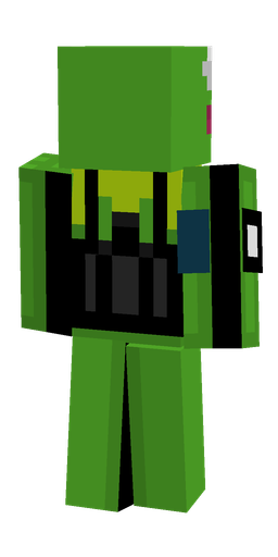 Black skin: body, back render