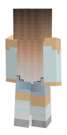 Blue skin: body, back render
