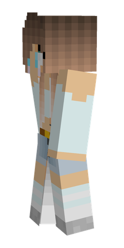 Blue skin: body, left side render