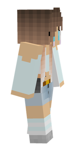 Blue skin: body, right side render