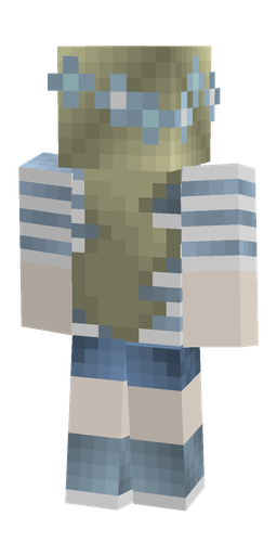 Blue skin: body, back render