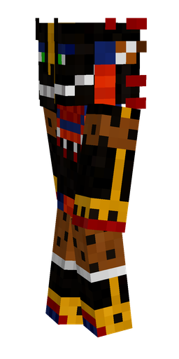 Black skin: body, left side render
